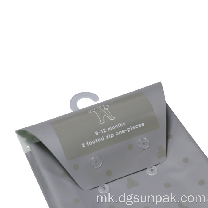 пластична кеса за облека за пакување со патент за долна облека